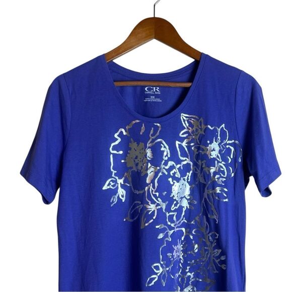 3 for $30! Carroll Reed metallic floral shirt - Picture 2 of 5